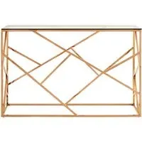 Allure Console Table - Rose Gold, Glass