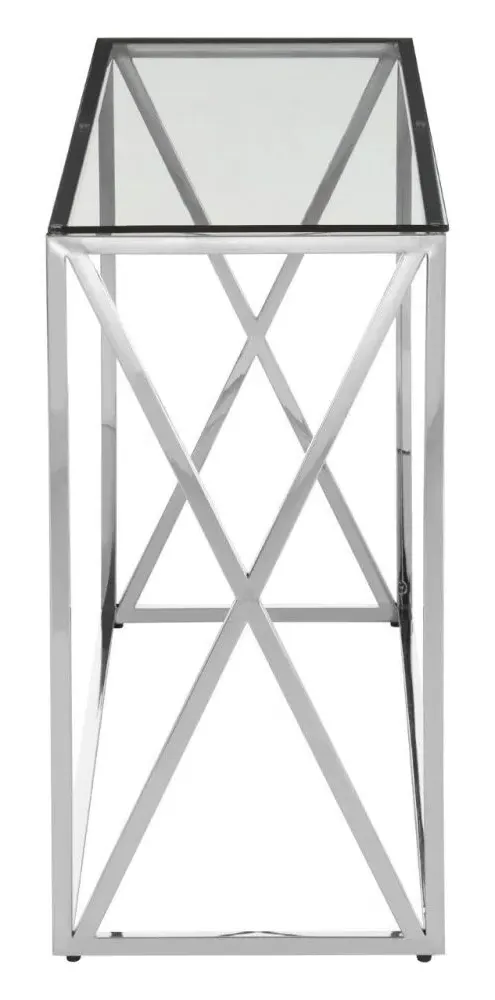 Allure Console Table - Silver, Glass