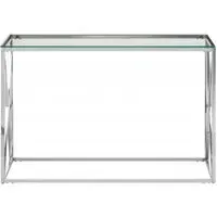 Allure Console Table - Silver, Glass