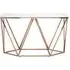 Allure Console Table - White, Faux Marble