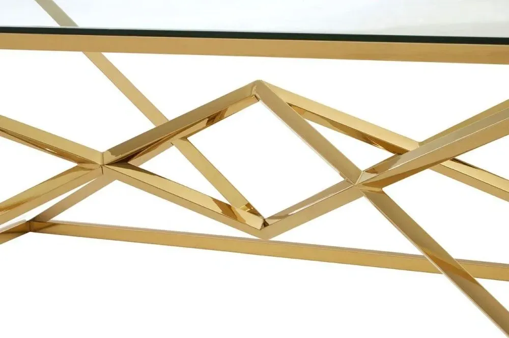 Allure Glass Coffee Table - Champagne Gold