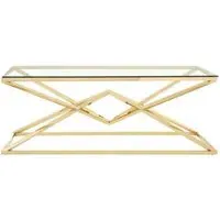 Allure Glass Coffee Table - Champagne Gold