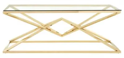 Allure Glass Coffee Table - Champagne Gold image