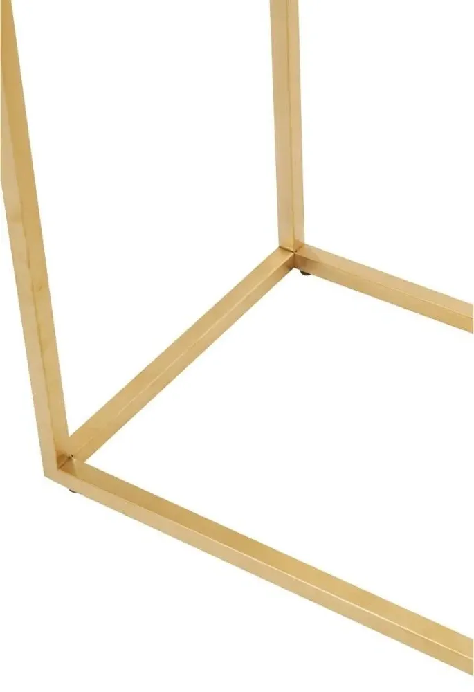 Allure Glass Console Table - Brushed Gold