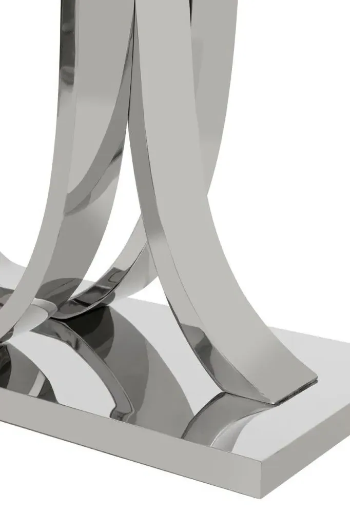 Allure Glass Console Table - Silver
