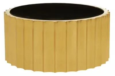 Alvaro Round Coffee Table - Black, Glass