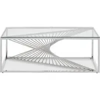 Amella Glass Coffee Table - Silver