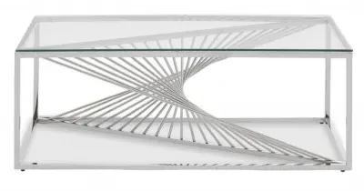 Amella Glass Coffee Table - Silver image