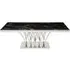 Arenza Coffee Table with Silver Base - Black, Marble