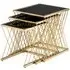 Arezzo Nest of 3 Tables - Black, Glass