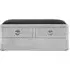 Avro 2 Drawer Bench - Silver, Aluminium