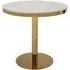 Azalea 2-Seater Round Dining Table - White, Marble