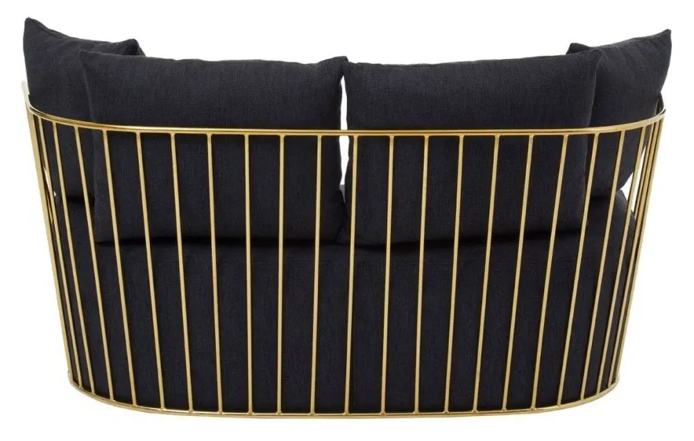 Azalea 2-Seater Sofa - Black, Fabric