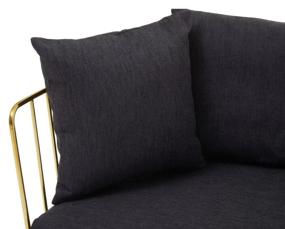 Azalea 2-Seater Sofa - Black, Fabric