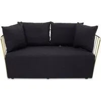 Azalea 2-Seater Sofa - Black, Fabric