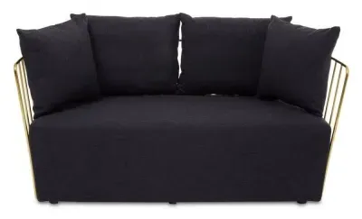 Azalea 2-Seater Sofa - Black, Fabric image