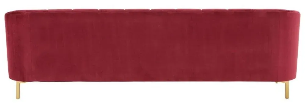 Bella 3-Seater Sofa - Wine, Velvet