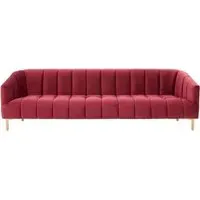 Bella 3-Seater Sofa - Wine, Velvet
