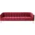 Bella 3-Seater Sofa - Wine, Velvet