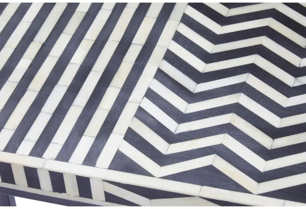 Black Bone Inlay Console Table - Black