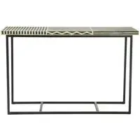 Black Bone Inlay Console Table - Black
