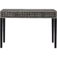 Black Mother of Pearl Console Table - Black