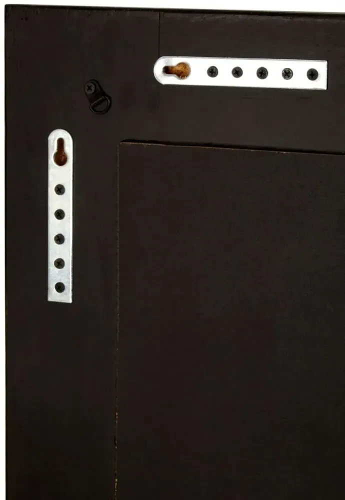 Boho Bone Inlay Large Wall Mirror - Black