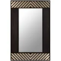 Boho Bone Inlay Large Wall Mirror - Black