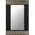 Boho Bone Inlay Large Wall Mirror - Black