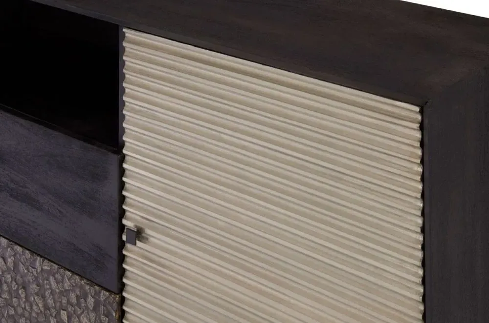 Boho Large Sideboard - Black, Mango Wood