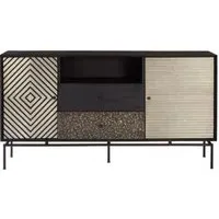 Boho Large Sideboard - Black, Mango Wood