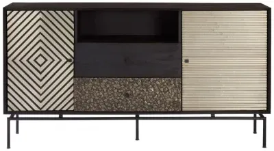 Boho Large Sideboard - Black, Mango Wood image