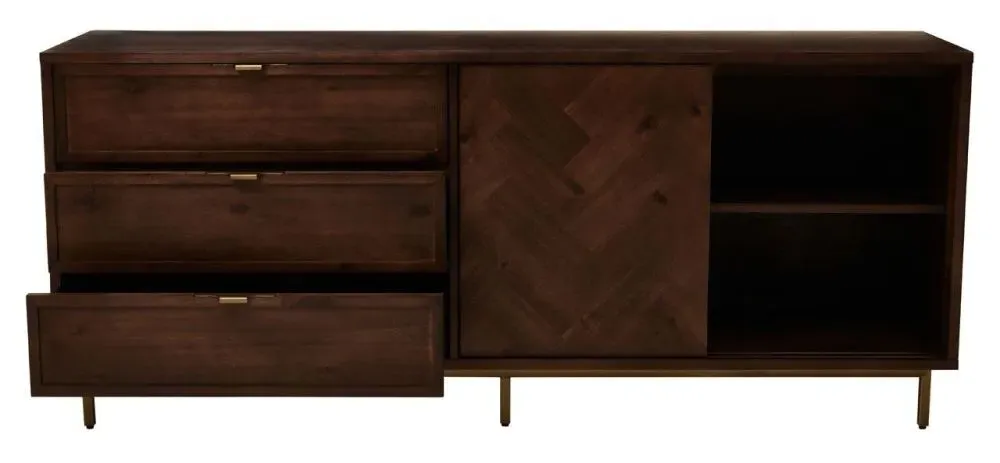 Brando 2 Door Extra Large Sideboard - Dark Brown