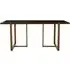 Brando 6 Seater Dining Table - Antique Brass, Acacia Wood