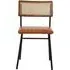 Buffalo Dining Chair with Cane Backrest - Tan, Leather