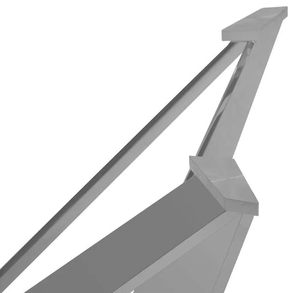 Carlox 8 Seater Dining Table with Chrome Base - Glass