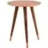 Carved Round Side Table - Copper