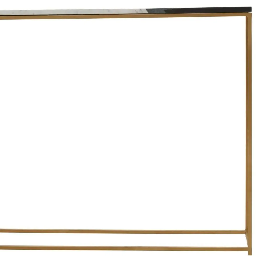 Corra Console Table - Black and White, Marble