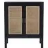 Corso Compact 2 Door Sideboard - Black, Rattan