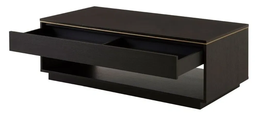 Diamond Storage Coffee Table - Brown, Dark Wood