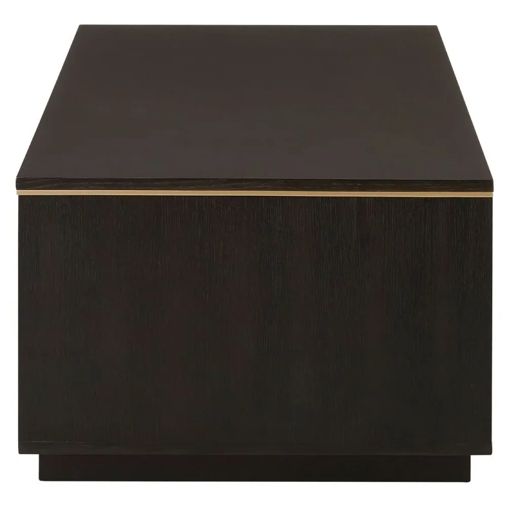 Diamond Storage Coffee Table - Brown, Dark Wood