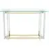 Elino Glass Console Table - Chrome