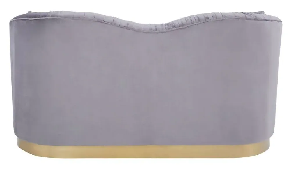 Franza 2-Seater Sofa - Grey, Velvet