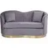 Franza 2-Seater Sofa - Grey, Velvet