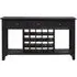 Fusion 3 Drawer Console Table with Wine Storage - Black, Mango Wood