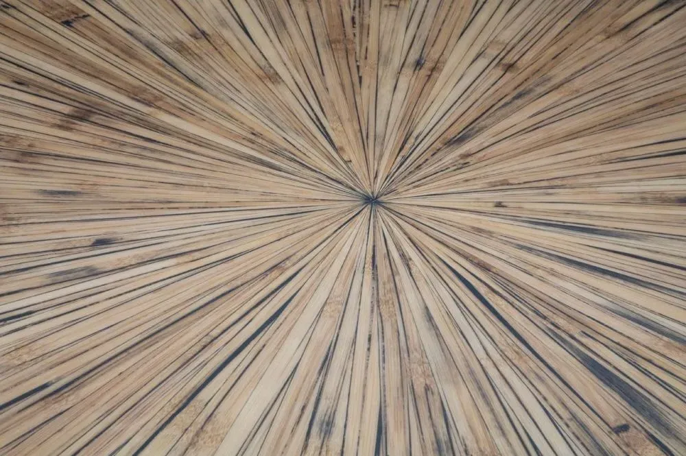 Gabo 4-Seater Round Dining Table with Black Base - Natural, Wood