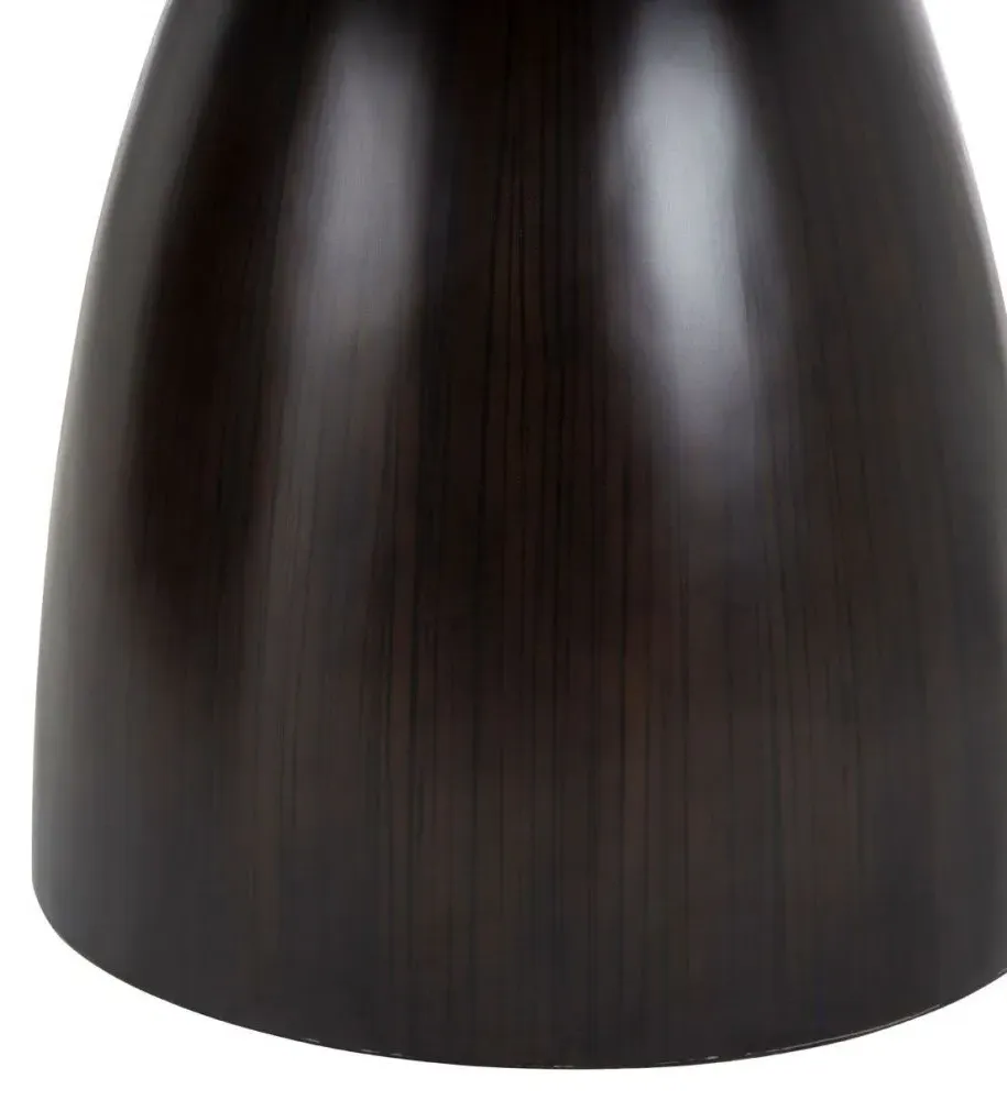 Gabo 4-Seater Round Pedestal Dining Table - Dark Ebony, Bamboo