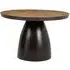 Gabo 4-Seater Round Pedestal Dining Table - Dark Ebony, Bamboo