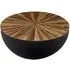 Gabo Large Round Drum Coffee Table - Natural, Parquet Wood