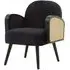 Hala Upholstered Armchair - Black, Velvet